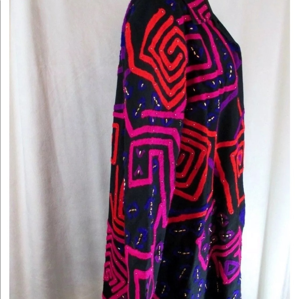 SOLD.   J A Resorts Duster Lagen Jacket Boho #E10 - Picture 5 of 8